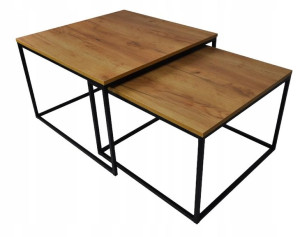 Stolik kawowy loft 2 w 1 industrialny CRAFT ZŁOTY