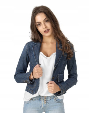 Żakiet Marynarka Katana Damska Jeans Dżins 121 r L