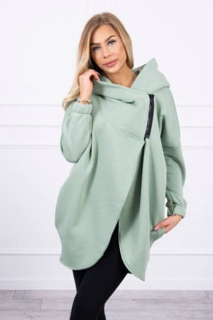 Bluza Z Krótkim Suwakiem Ciemno Miętowa