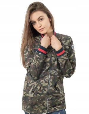 Kurtka Damska Bomberka Długa Bomber 1725 XL Moro