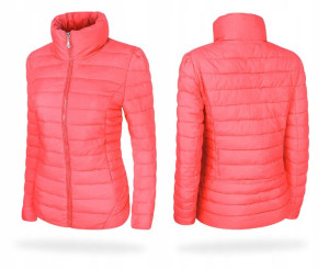 Kurtka Damska Pikowana Ocieplana 83024 XL koralowa