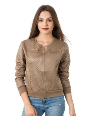 Kurtka Damska Chanelka Ramoneska 16004 S/M khaki