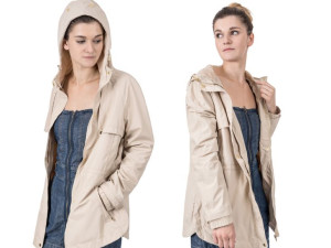 Kurtka Damska Parka Wiatrówka 57135 r L Beżowy