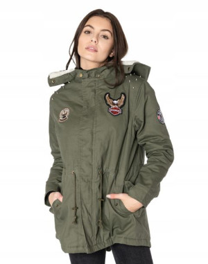 Kurtka Przejsciowa Damska Parka Bomber 38505-2 r S