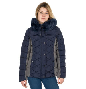 Zimowa Ciepła Kurtka Damska Parka 628 r M granat