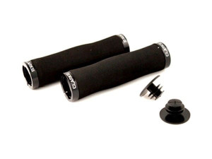 Chwyty kierownicy CLARKS CLO-223, LOCK-ON, Czarne neoprenowe, Pierścienie c