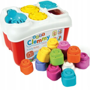 Clementoni Klocki Gumowe + Sorter Edukacyjny
