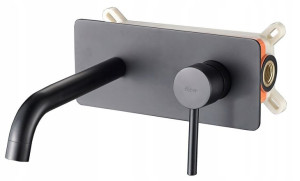 Bateria Umywalkowa Viva Black + Box Czarna REA