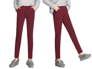 Spodnie Leginsy Ocieplane Damskie 17197 XXL bordo