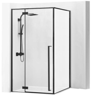 Kabina Prysznicowa Black Czarna Fargo 90x120 Rea