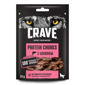 CRAVE z Łososiem 55g Kosteczki - bezzbożowy przysmak dla psa