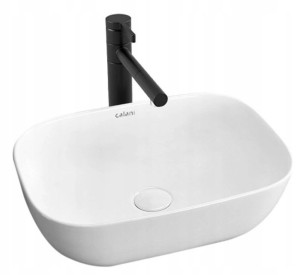 Umywalka Nablatowa Ceramiczna TRACY Biała Calani