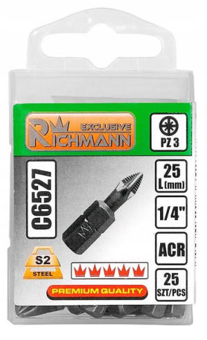 Richmann C6527 Zestaw 25szt. Bitów Grot Pz3 25mm