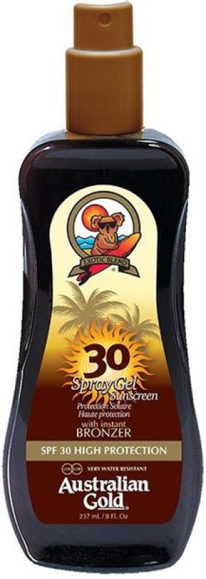 Australian Gold Spray Żel Z Bronzerem SPF30