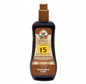 Australian Gold Spray Żel Z Bronzer SPF15