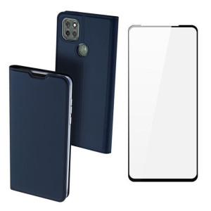 Etui DUX DUCIS + szkło pełne do Motorola Moto G9 Power niebieski