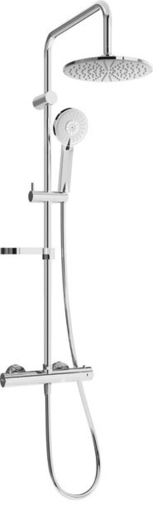 Mexen KX40 zestaw prysznicowy z deszczownicą, bateria termostat, chrom