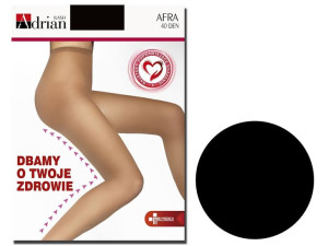 Rajstopy 40 den poprawiające krążenie Afra Nero 3