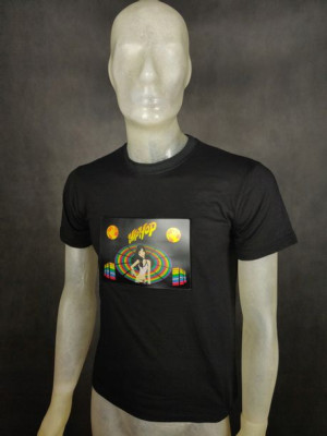 Koszulka t-shirt LED reagująca na muzykę styl_1 M