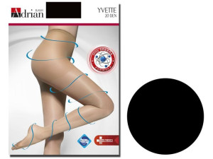Rajstopy 20 den Adrian Yvette gładkie 5 Nero