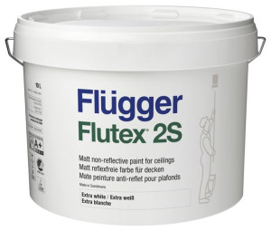 Flutex 2S Flugger Farba Sufitowa Matowa 10L Czarny
