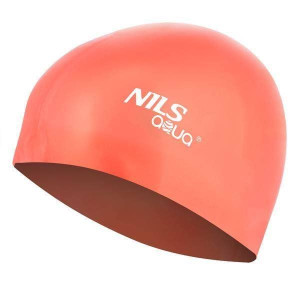 Jednokolorowy G503 Pomarańczowy Czepek Silikonowy Nils Aqua