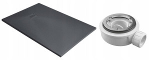 Brodzik antracytowy Kyntos F 150x90 Syfon RADAWAY