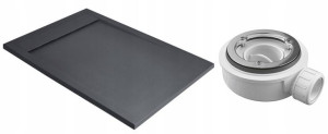 Brodzik antracytowy Teos F 100x70 Syfon RADAWAY