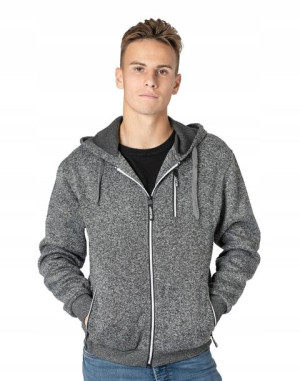 Ciepła Bluza Męska Rozsuwana z Kapturem 0222-3 3XL
