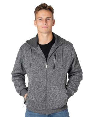 Ciepła Bluza Męska Rozsuwana z Kapturem 0226-2 4XL