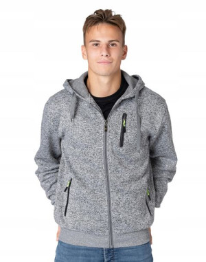 Ciepła Bluza Męska Rozsuwana z Kapturem 0224-3 XL