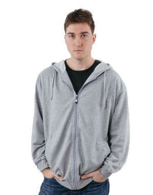 Duża Bluza Męska Rozsuwana z Kapturem 2325-04 7XL