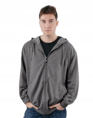 Duża Bluza Męska Rozsuwana z Kapturem 2325-01 6XL