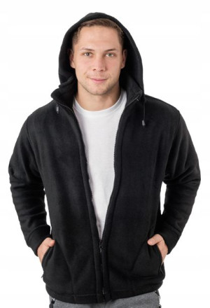 Polar Męski Bluza Polarowa Męska MAX01 5XL czarna