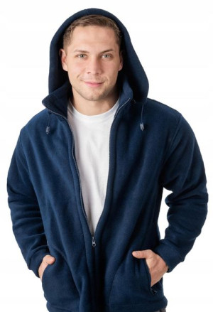Polar Męski Bluza Polarowa Męska MAX01 XXL granatowa