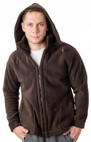 Polar Męski Bluza Polarowa Męska MAX01 XL brązowa