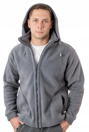 Polar Męski Bluza Polarowa Męska MAX01 5XL szara