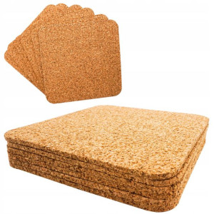Podkładka Podstawka Naturalny Korek 6szt. 10x10cm