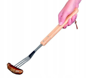 Widelec Do Grillowania Bbq Stal+drewno Dębowe 41cm