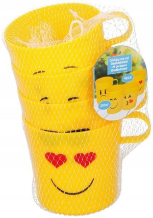 Stylowe Kubki Zestaw 4szt Plastik Pp Bez Bpa 250ml