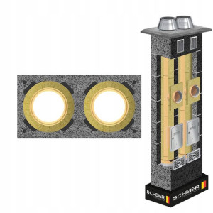 Komin ceramiczny Scheier Dual Ø 160+160 12m system