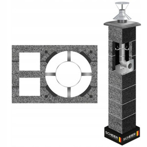 Komin system Scheier Turbo Inox 11m fi 80 gaz +2W