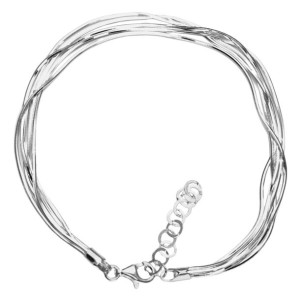 Bransoletka na Rękę Linki 5 Żmijek 18 cm + 4 cm Srebro 925