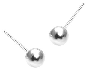 SREBRNE Kolczyki Kule Kulki 5mm SREBRO 925