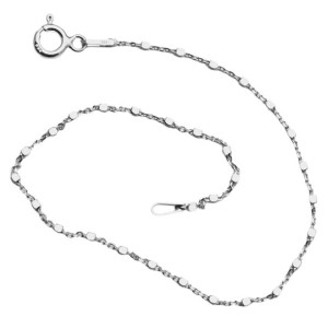 Bransoletka Ankier z Kostkami 1mm 19cm Srebro 925