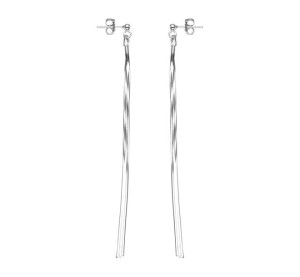 Srebrne Kolczyki Długie Wiszące Linki 10cm Srebro 925