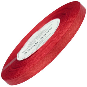Wstążka satynowa czerwona 6mm - 32mb