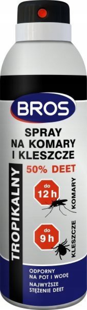 Spray na komary i kleszcze 50 % Deet 180 ml Bros