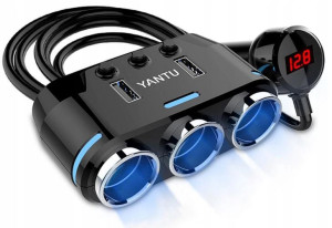 Samochodowy Rozdzielacz Gniazda Zapalniczki 12v 24v Usb 3,1a