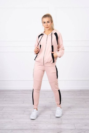 Damski Komplet Sportowy Dres Rozpinany Ciemny Pudrowy Róż